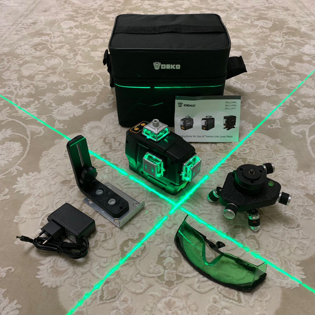 Laser Deko 3D PB1 12 linii + magnet + acumulator +  tripod + livrare gratis фото 2