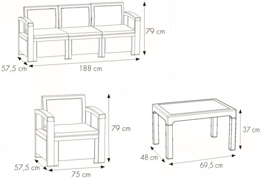 Set mobilier de grădină  modernă și calitativă foto 2