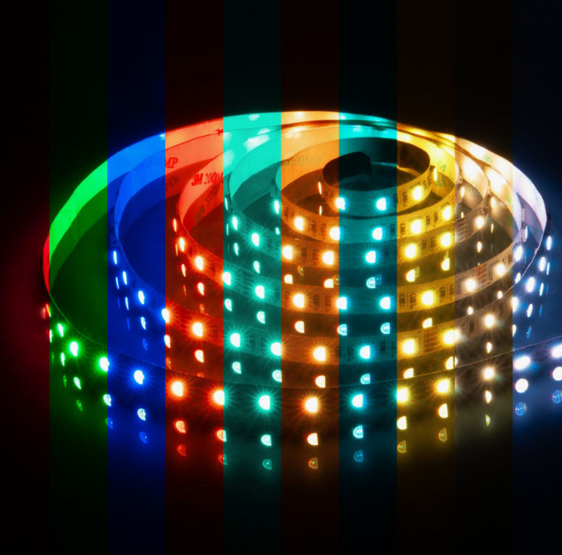 Bandă LED 5mm Multicolor RGB 3535 120d/m 24V 12W/m IP20 (5 metri) Banda LED este utilizată pentru de foto 0