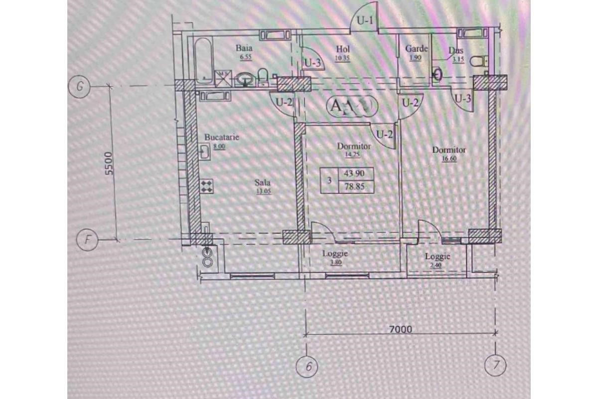 Apartament cu 2 camere, 79 m², Botanica, Chișinău foto 2