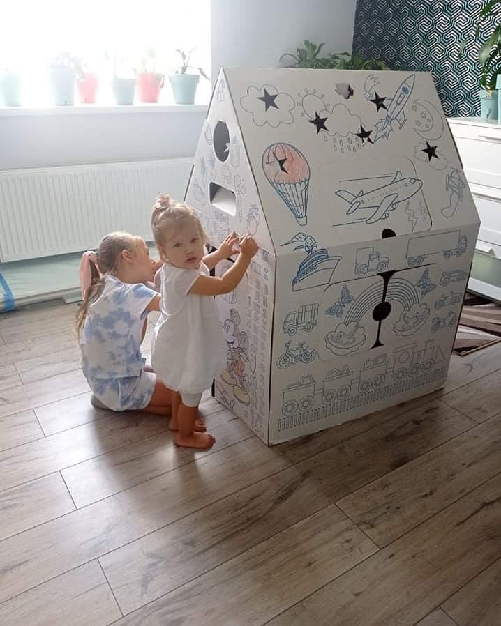 Casuta din carton pentru colorat foto 5
