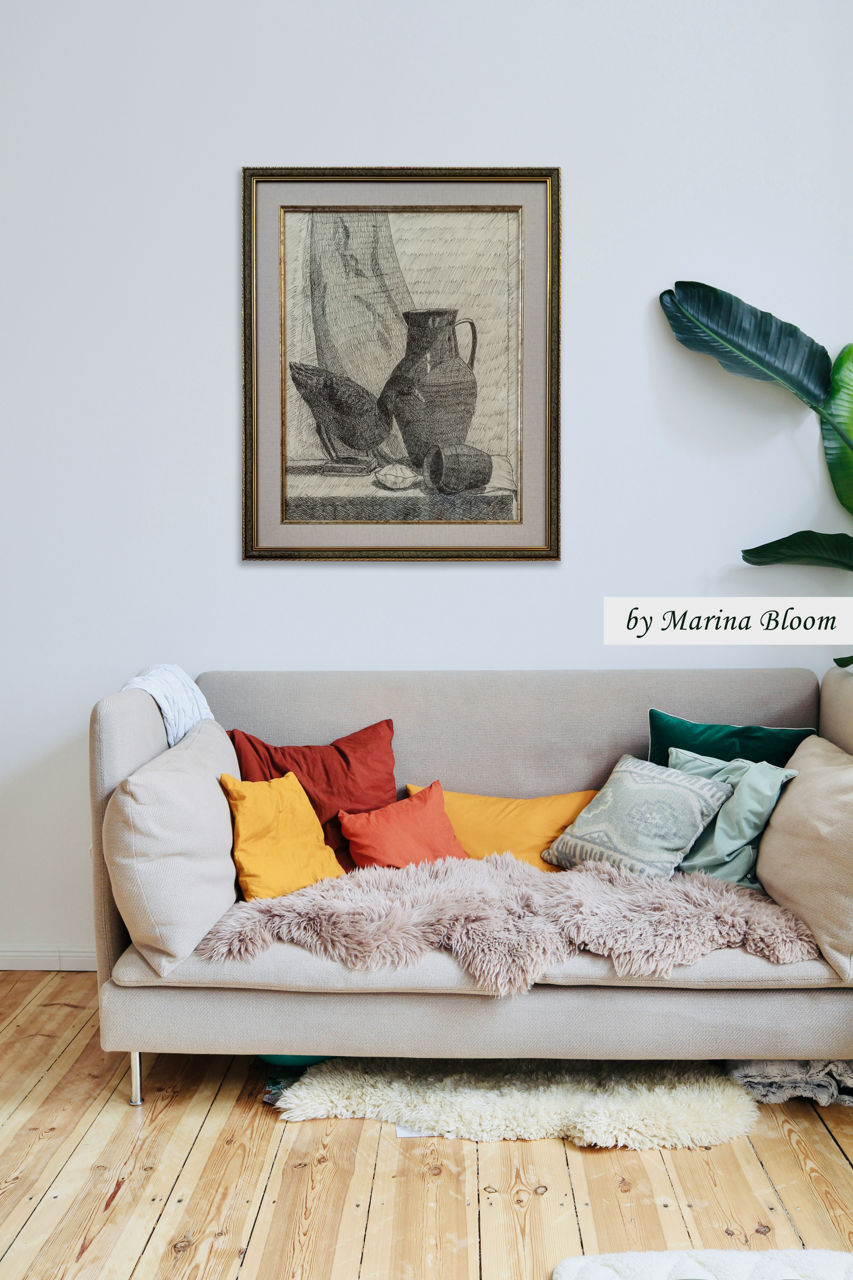 Vand Tablouri Autentice, Pictate, Acuarela Hartie, Hasurare Cerneala foto 3