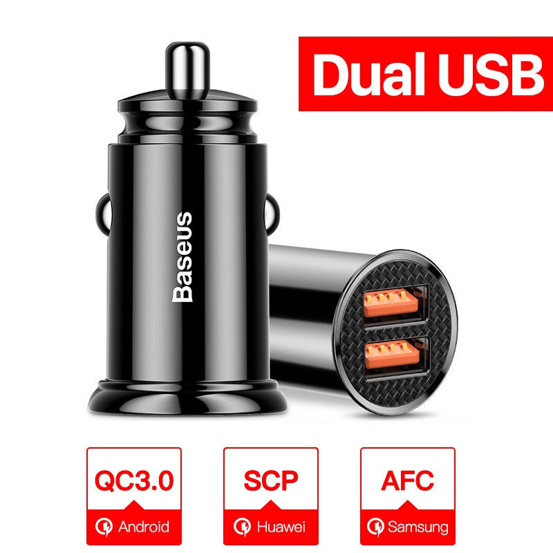 Incarcator telefon pentru automobil fast charge, PD GaN quick charge QC 2.0 3.0 4.0 foto 1