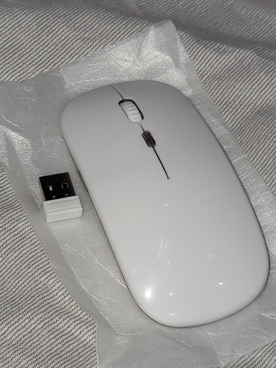 Mouse alb cu bluetooth wifi foto 0