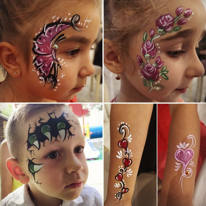 Pictura / desene pe fata pentru copii (face painting) / рисунки на лице для детей, аквагрим foto 7