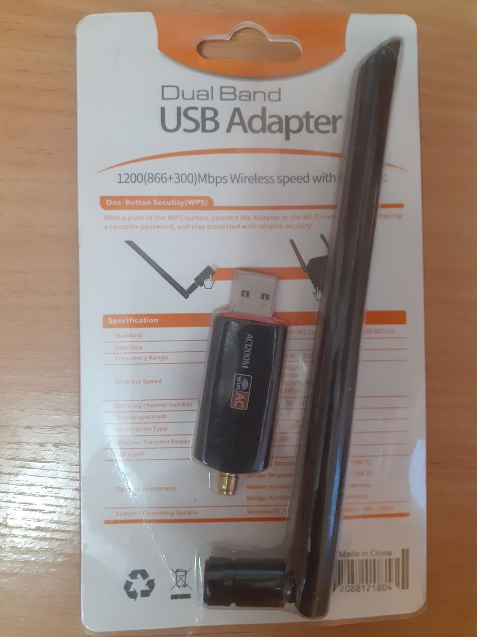 USB 3,0 1200 Мбит/с Wifi адаптер, двухдиапазонный 5 ГГц 2,4 ГГц 802.11AC