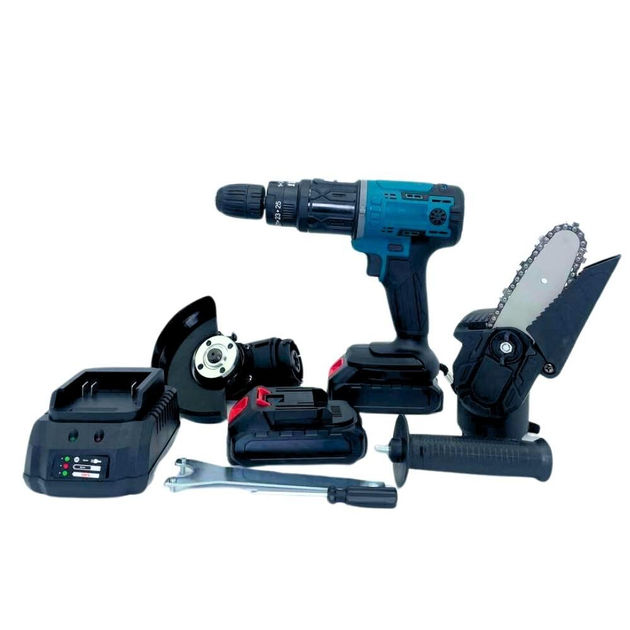 Set instrumente 3in1 surubelnita electrica, polizor unghiular, fierestrau foto 1