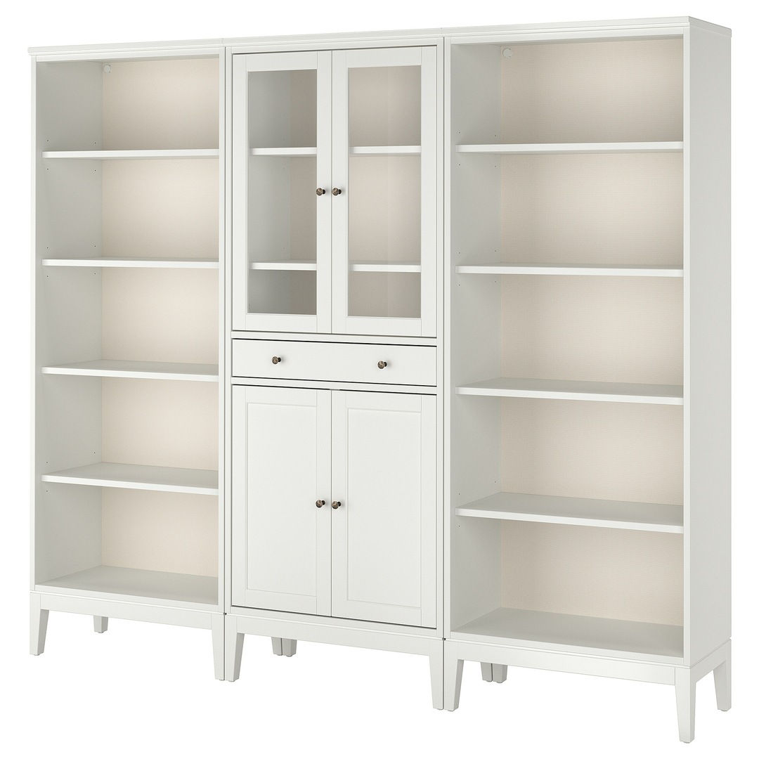 Dulap de bibliotecă mare cu uși din sticlă IKEA фото 1