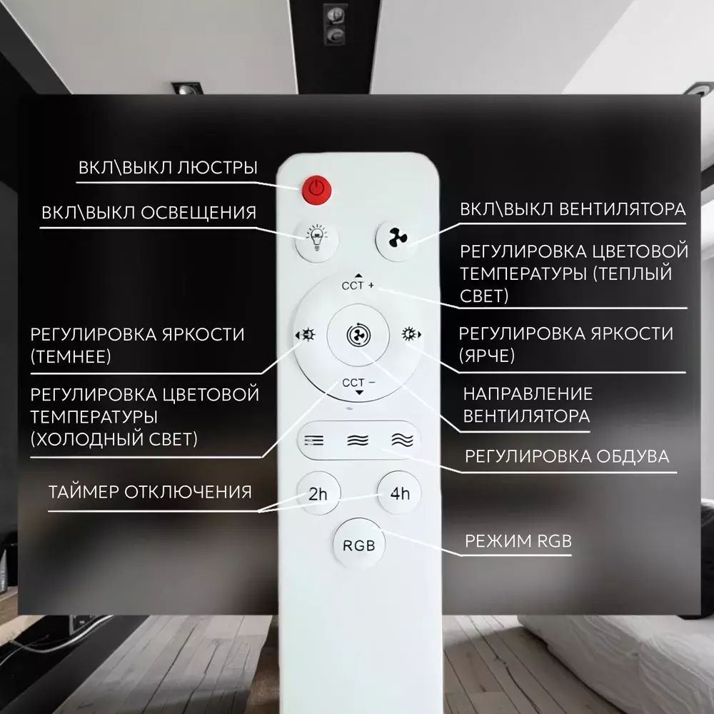 Lustră ventilator led  cu telecomandă  foto 4
