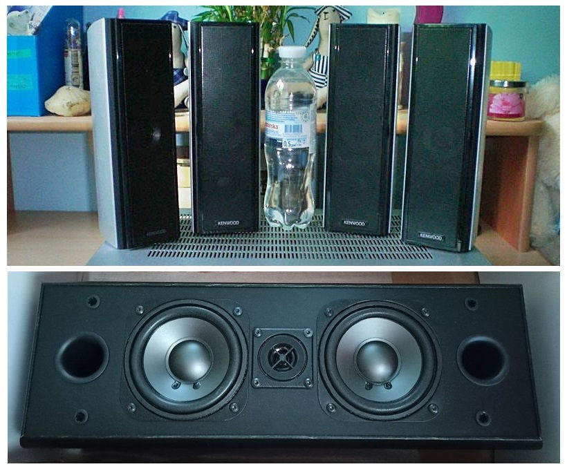 2-полосные колонки Kenwood, колонка Jamo Center 3 динамика