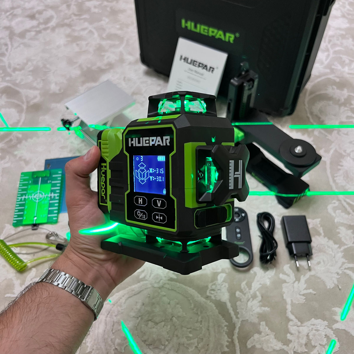 Laser Huepar W04CG 4D 16 linii + magnet Pro + bluetooth + garantie + livrare gratis foto 5