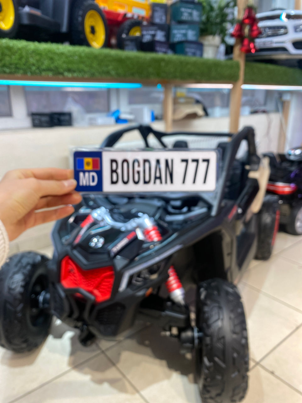 Număr personalizat pentru transportul copiilor pentru o mașină pentru copii foto 11