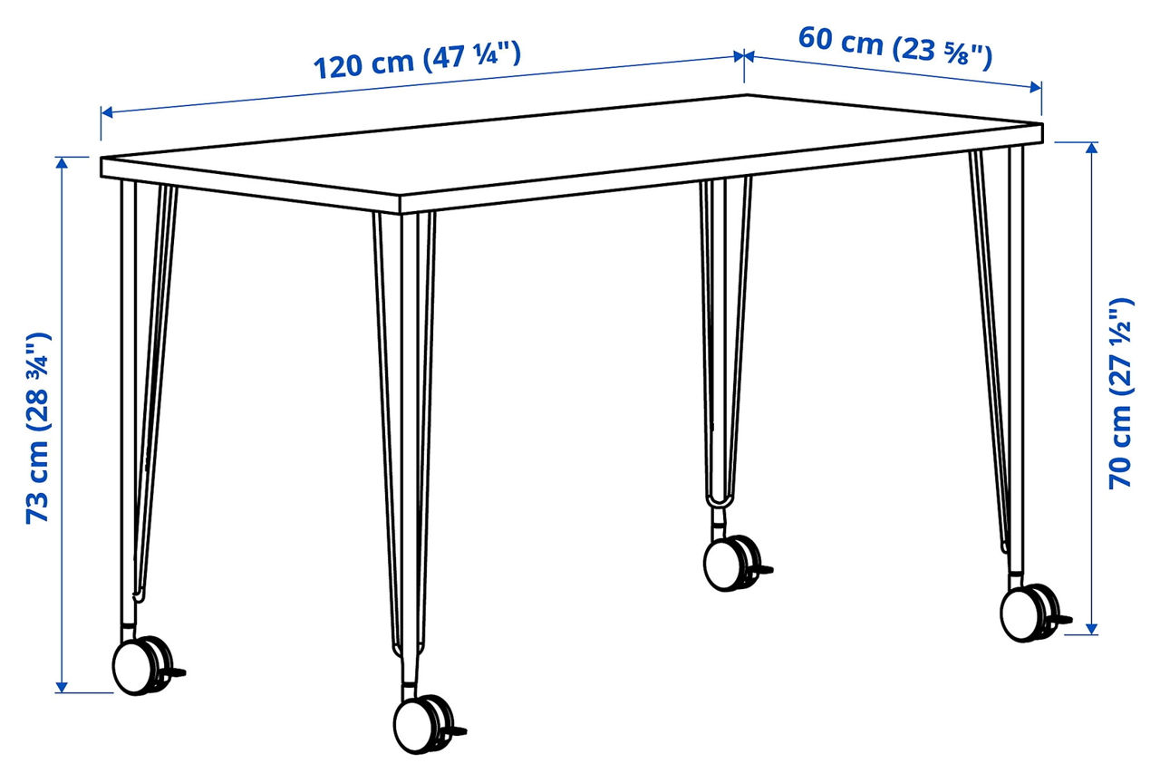 Masă de birou Ikea Lagkapten/Krille 120x60 foto 2