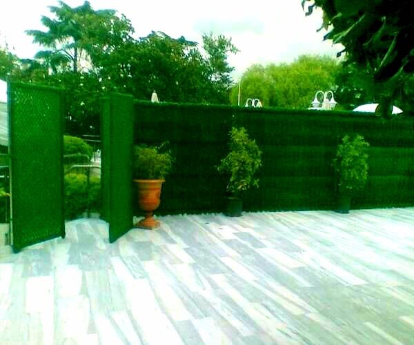 Gard din plasa metalica decorativa. foto 9