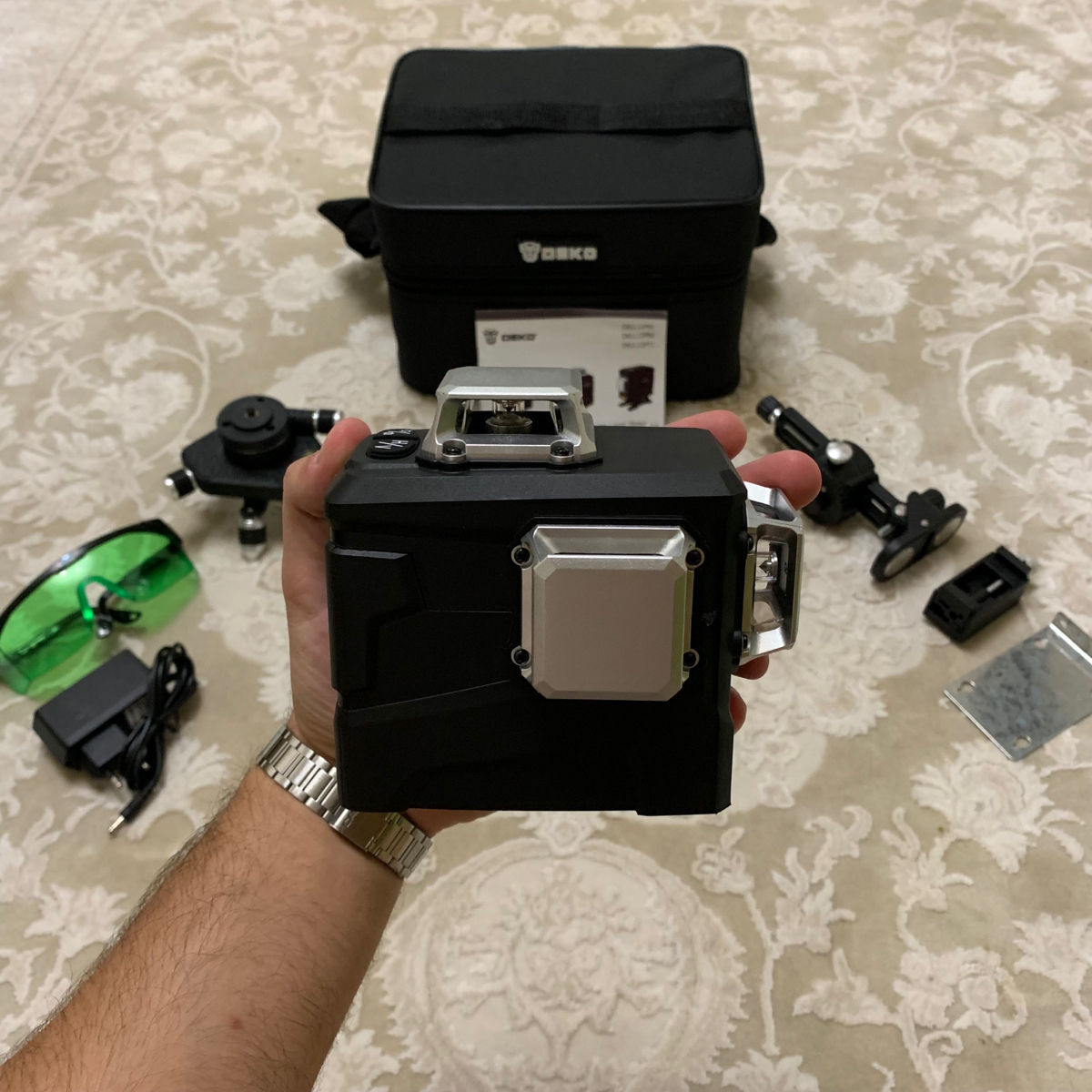 Laser Deko 3D PB2 12 linii + magnet   + acumulator + tripod + livrare gratis фото 7