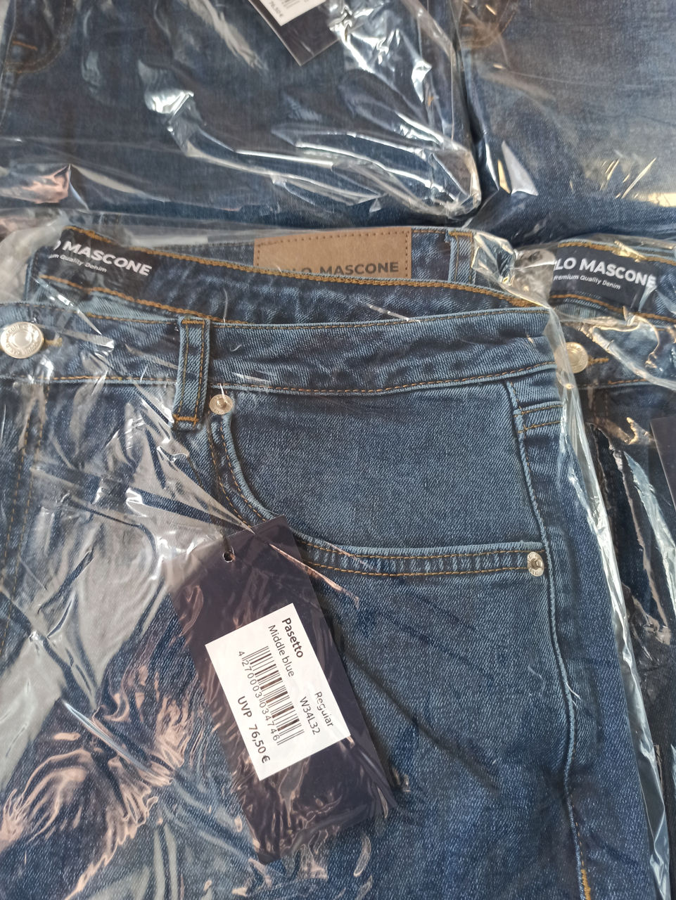 En-gros! Blugi bărbătești Carlo Mascone | 815 perechi | Regular Fit | Dark Blue & Blue foto 3