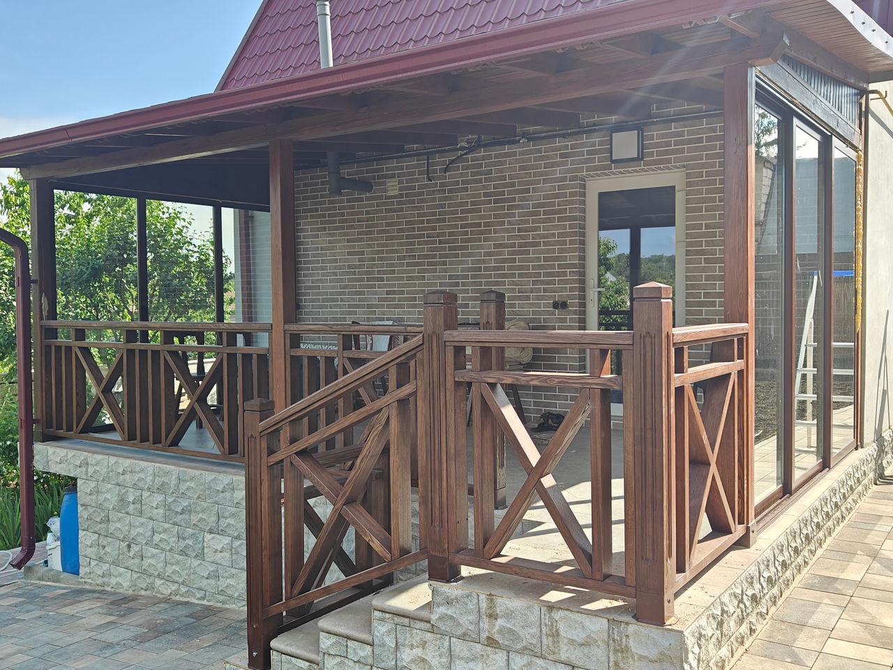 Balustrade din lemn  p/u terase, balcoane. Ограждения из дерева для терасс и балконов. foto 14