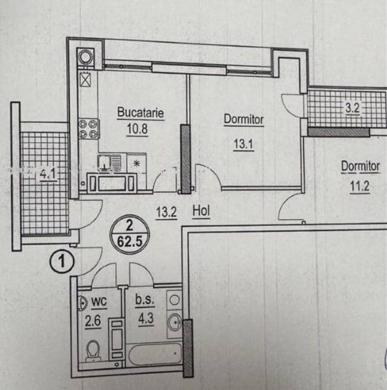 Apartament cu 2 camere, 63 m², Râșcani, Chișinău foto 5