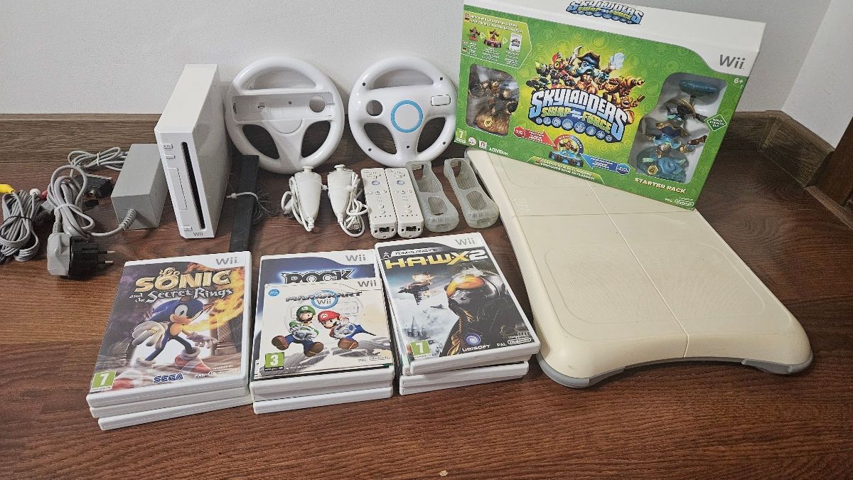Nintendo Wii RVL-001 White – Set complet cu jocuri și accesorii
 foto 0