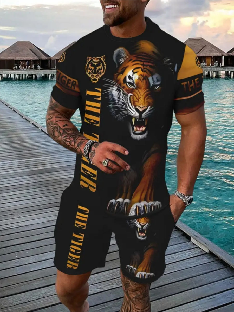 Urgent. Costum, tricou și pantaloni scurți. Mărimea L. Nou. foto 3