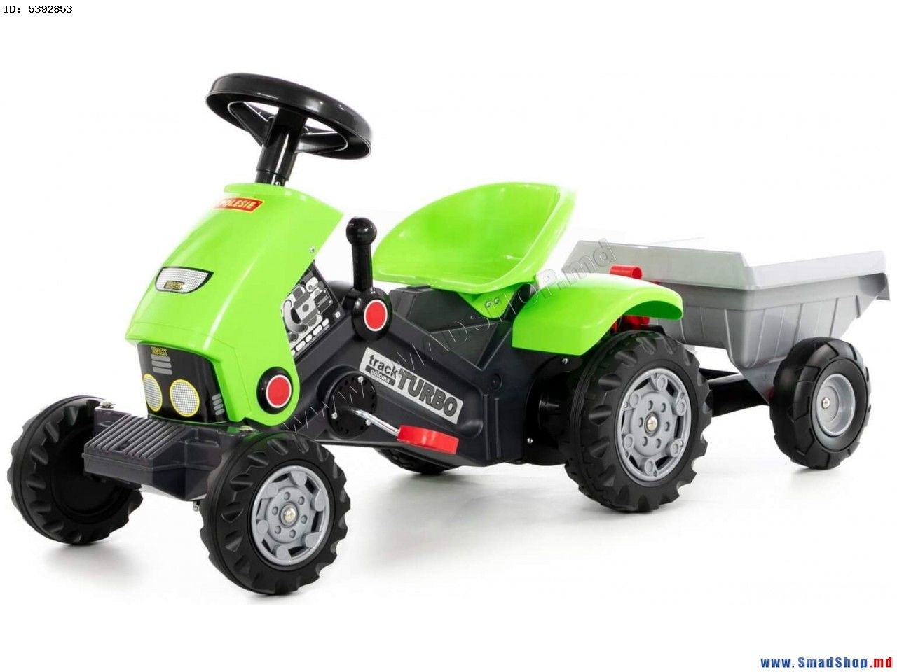 Педальный трактор с прицепом Полесье Turbo-2 52742 (Green)
