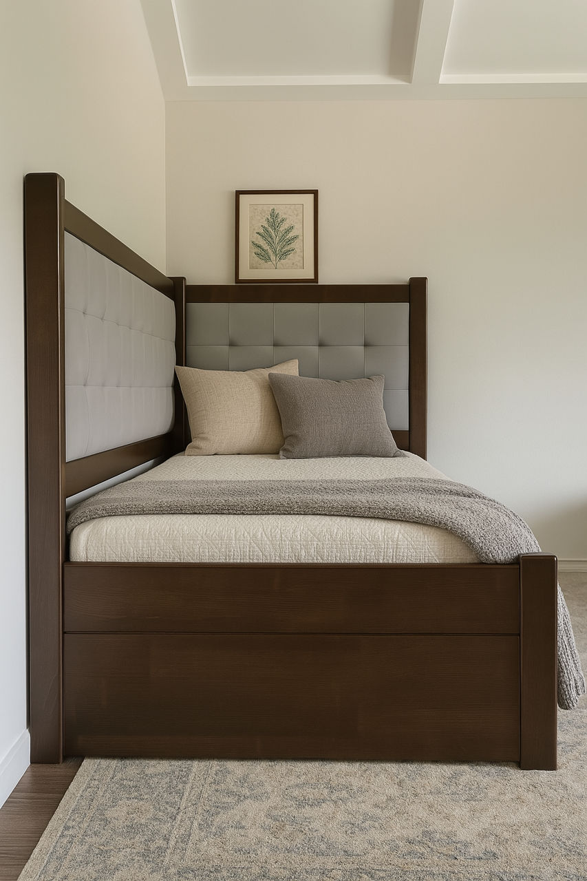 Paturi din lemn la comandă, cu sau fără spațiu de depozitare foto 5