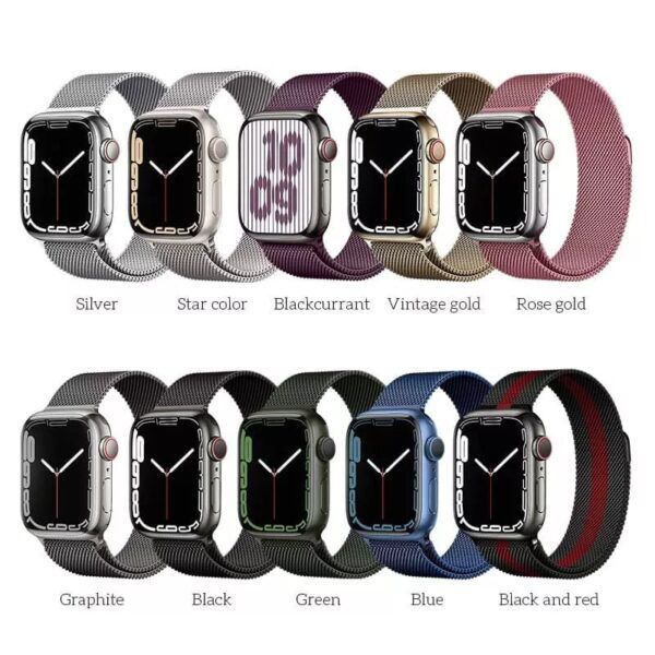 HOCO iWatch WA03 Seria simplă de frumusețe curea de oțel milaneză (42/44/45/49mm) foto 0