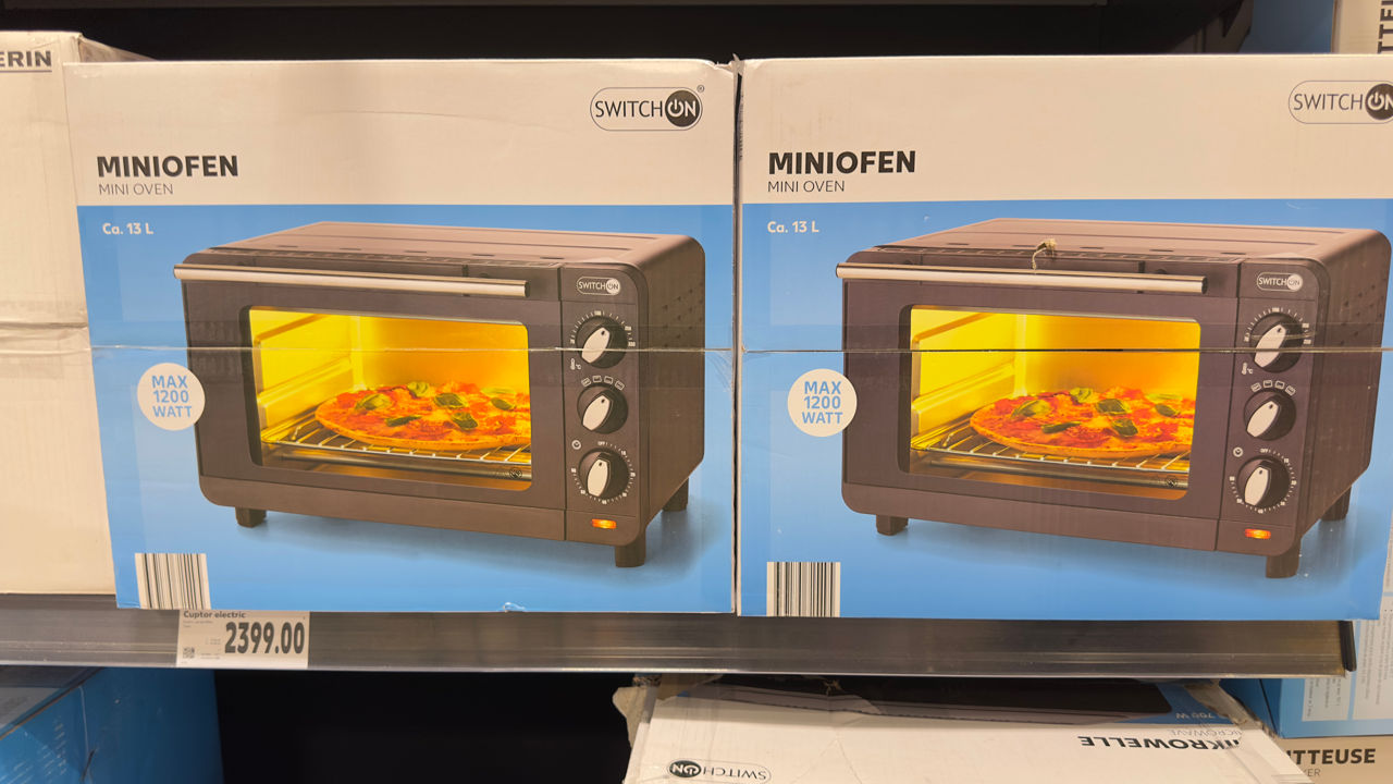 Mini cuptor electric Switch On MO-A0201, 1200W, 13L, Negru foto 0