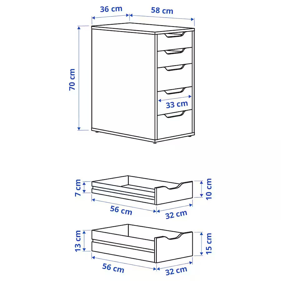 Comodă în stil scandinav IKEA 36x70 foto 5