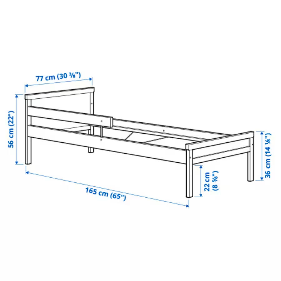 Pat cu somieră 70x160 IKEA foto 5