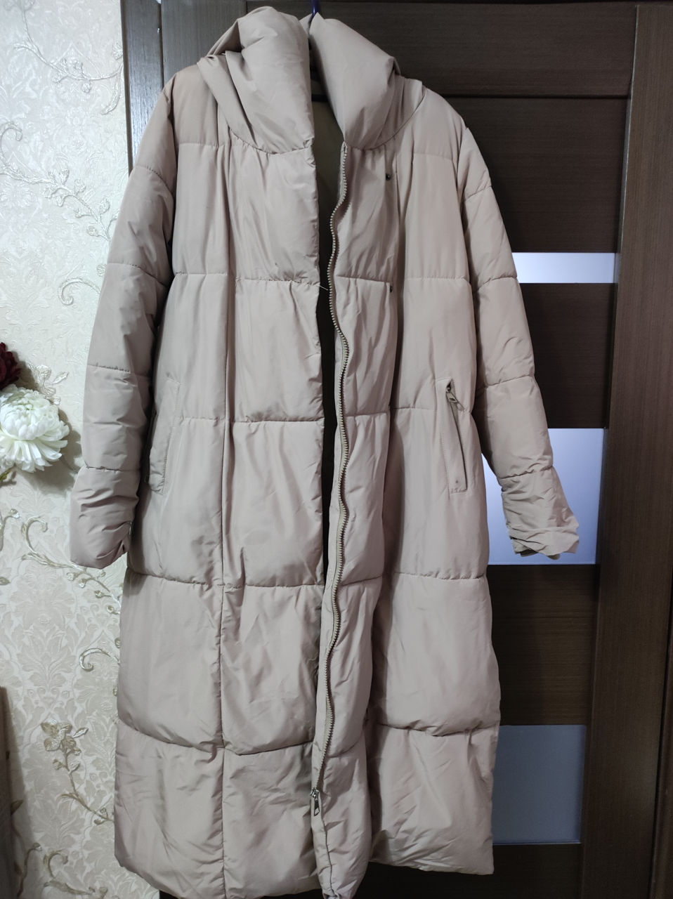 Зимний теплый плащ