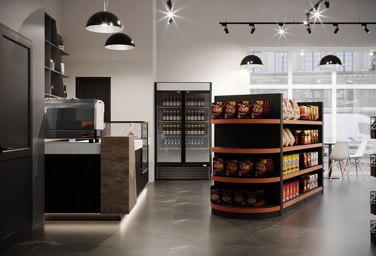 Design interior - Cafenea / stil modern/ Parter/ 72m2/ proiecte/ construcții/ renovări / 3D фото 4