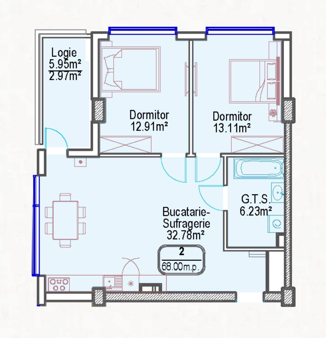 Apartament cu 2 camere,  Durlești,  Chișinău,  Chișinău mun. foto 4