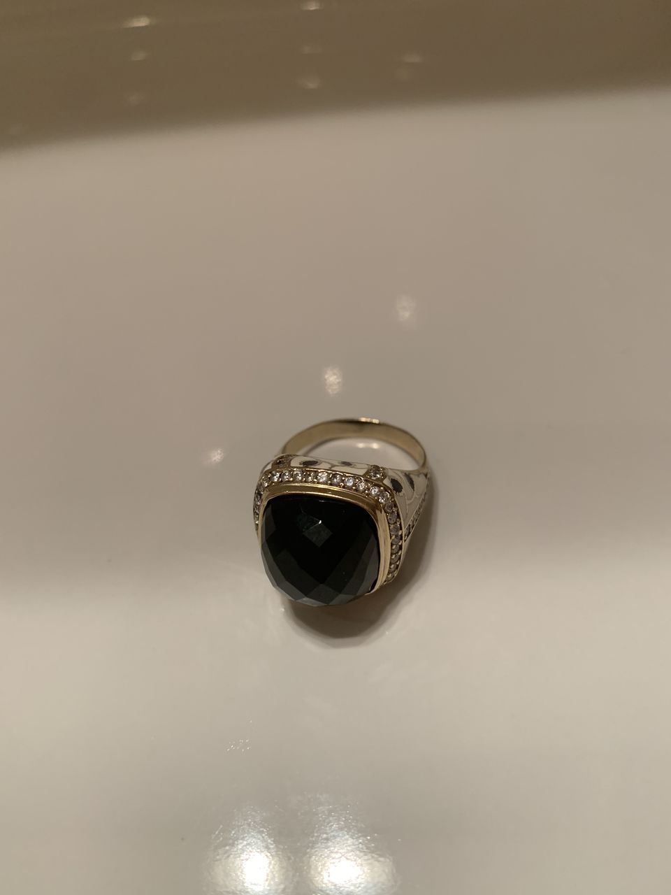 Кольцо эксклюзивное золотое с напылением 20-21