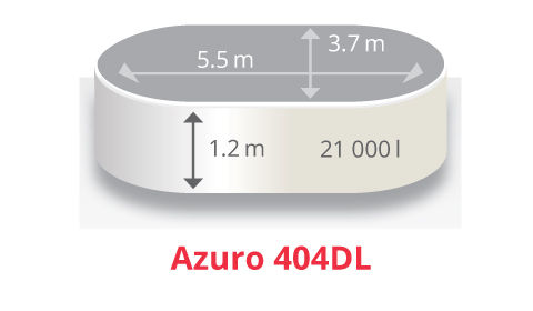 Каркасный бассейн Azuro 404DL, 5.5х3.7х1.2м комплектация Basic фото 2