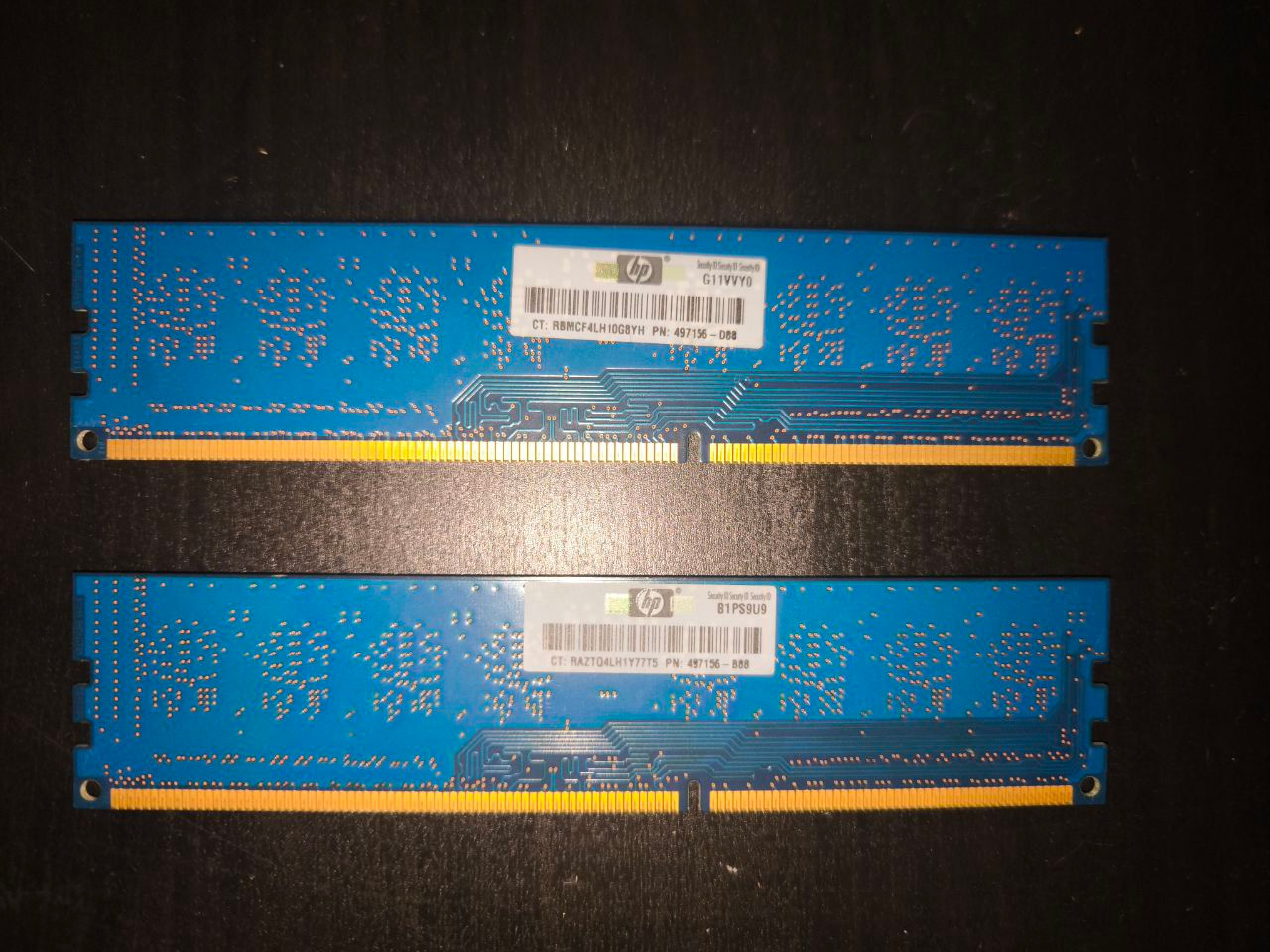 Lot De Barrettes Mémoire DDR3 - 2GB PC3-10600U 1333MHz - Diverses Marques (occasion)