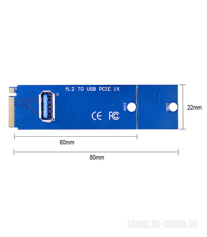 M2 to USB 3.0, Card Adapter, NGFF, for Riser - Для райзера фото 3