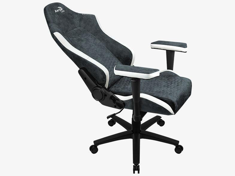 Gaming Chair Aerocool Crown Aerosuede Steel Blue, User Max Load Up To 150Kg / Height 170-190Cm foto 4