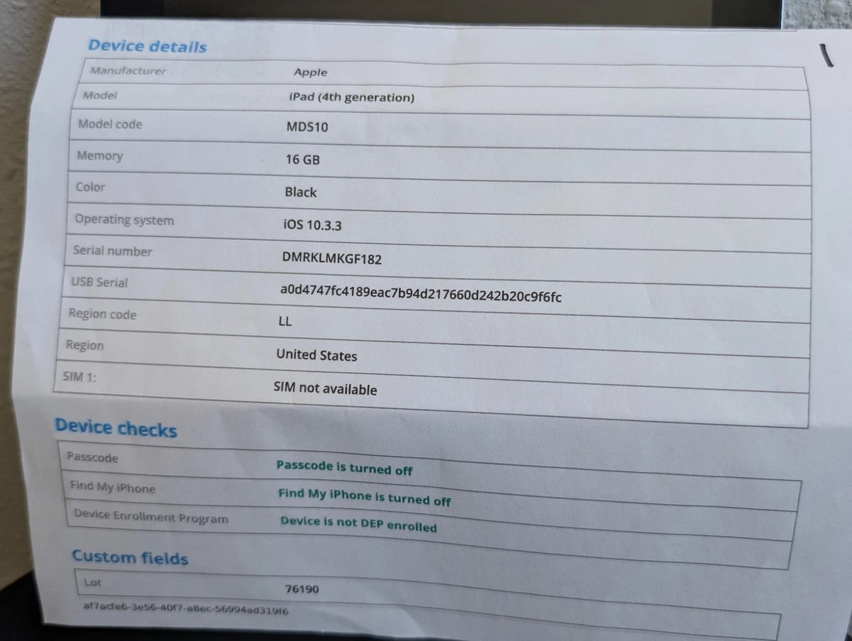 Apple iPad 4 4th Generation A1458 16GB WiFi 9.7" foto 4