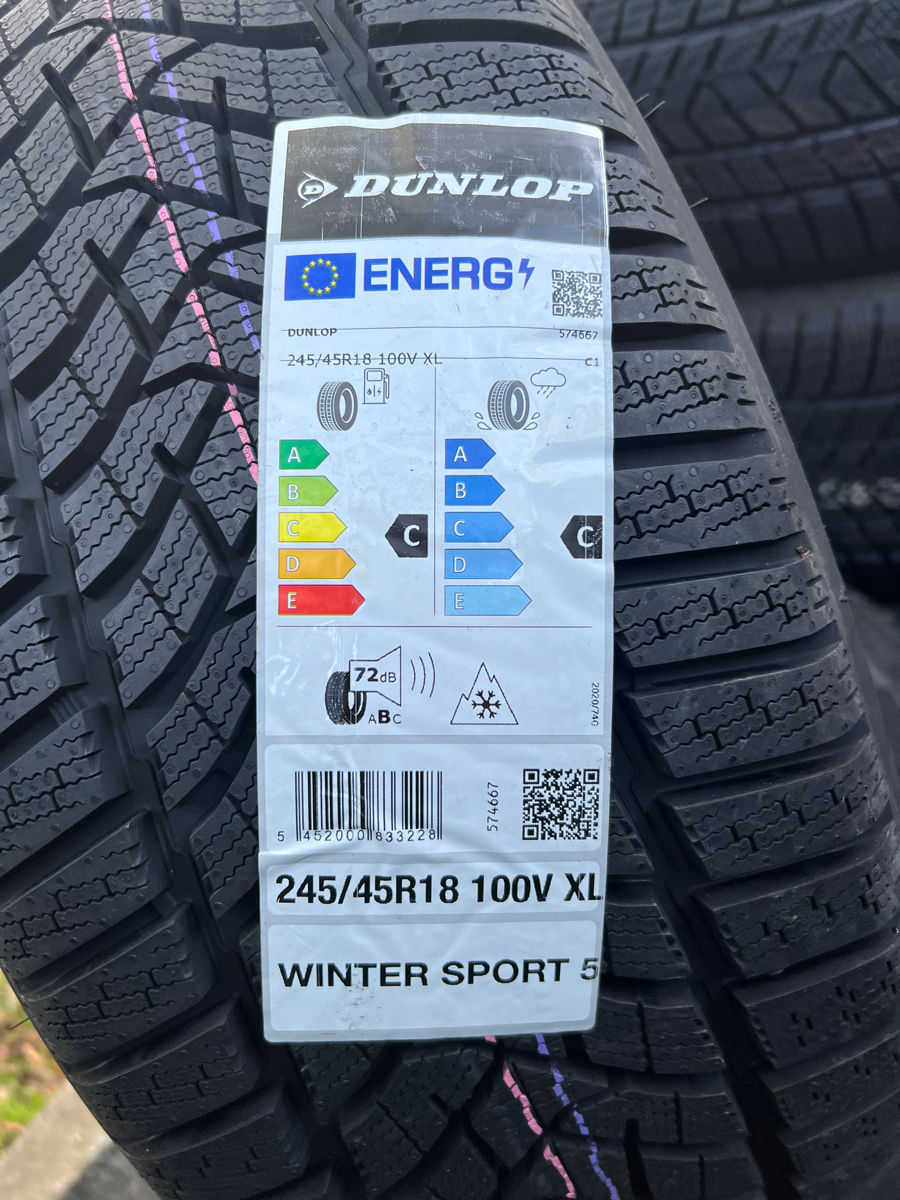 245/45 R18 Dunlop Winter Sport 5/ Доставка, livrare toata Moldova 2024 foto 1