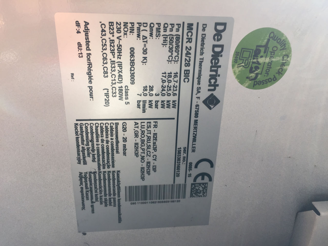 Cazan pe gaz de dietrich mcr 24/28 bic plus (negociabil) — free download