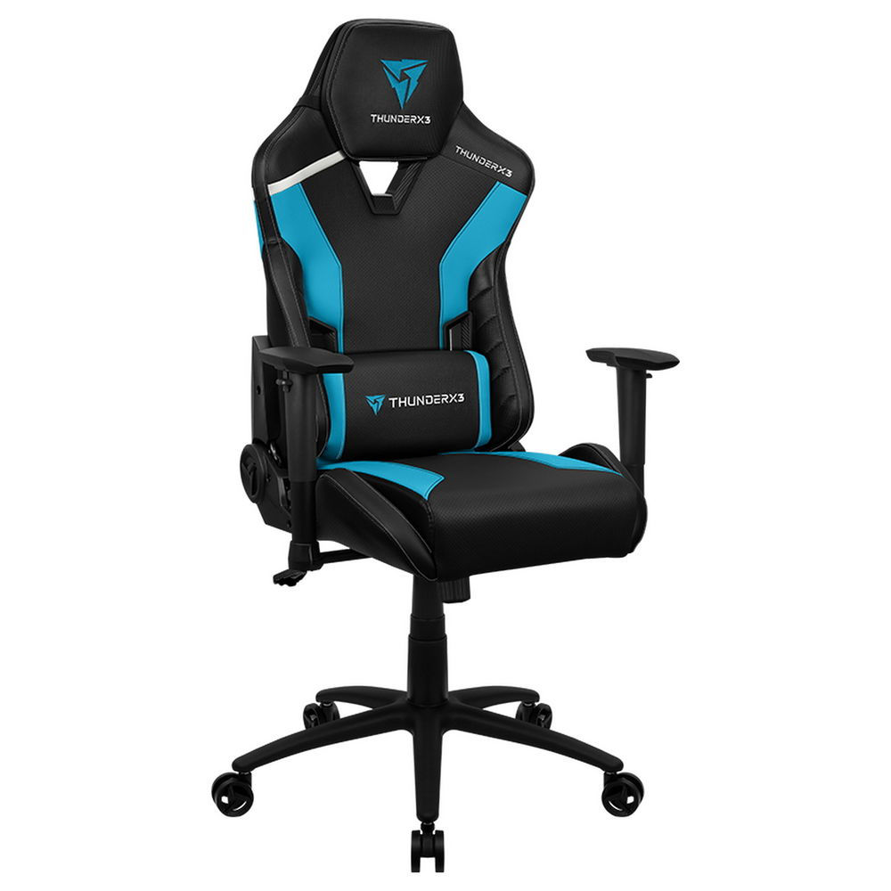 Gaming Chair Thunderx3 Tc3 Black/Azure Blue, User Max Load Up To 150Kg / Height 165-185Cm foto 1