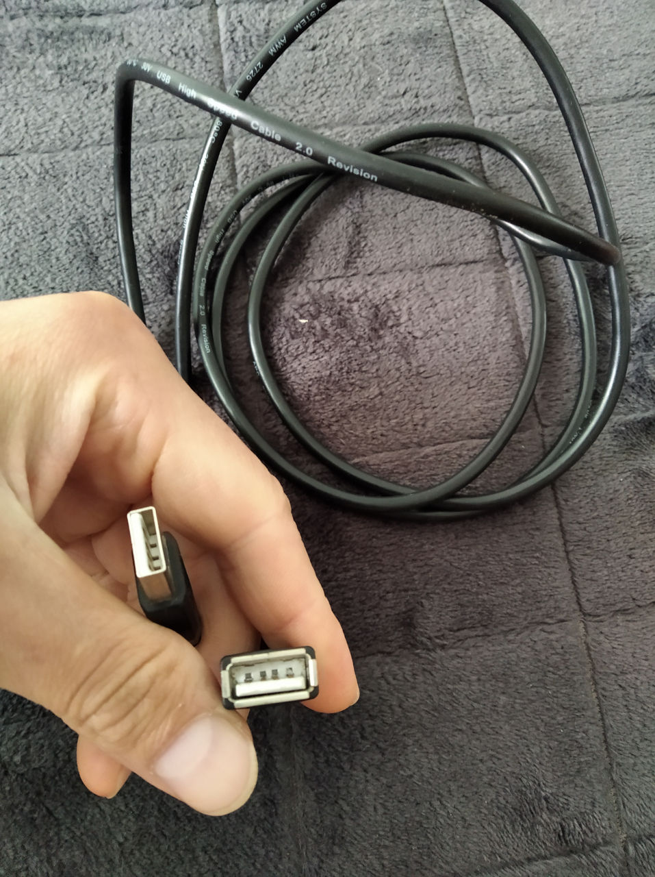 Шнур usb 2.0 папа /мама. 2 метра