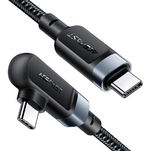 Acefast C5-03 Cablu De Date De Încărcare Din Aliaj De Aluminiu În Unghi Drept De 100w Usb-c La Usb-c foto 0