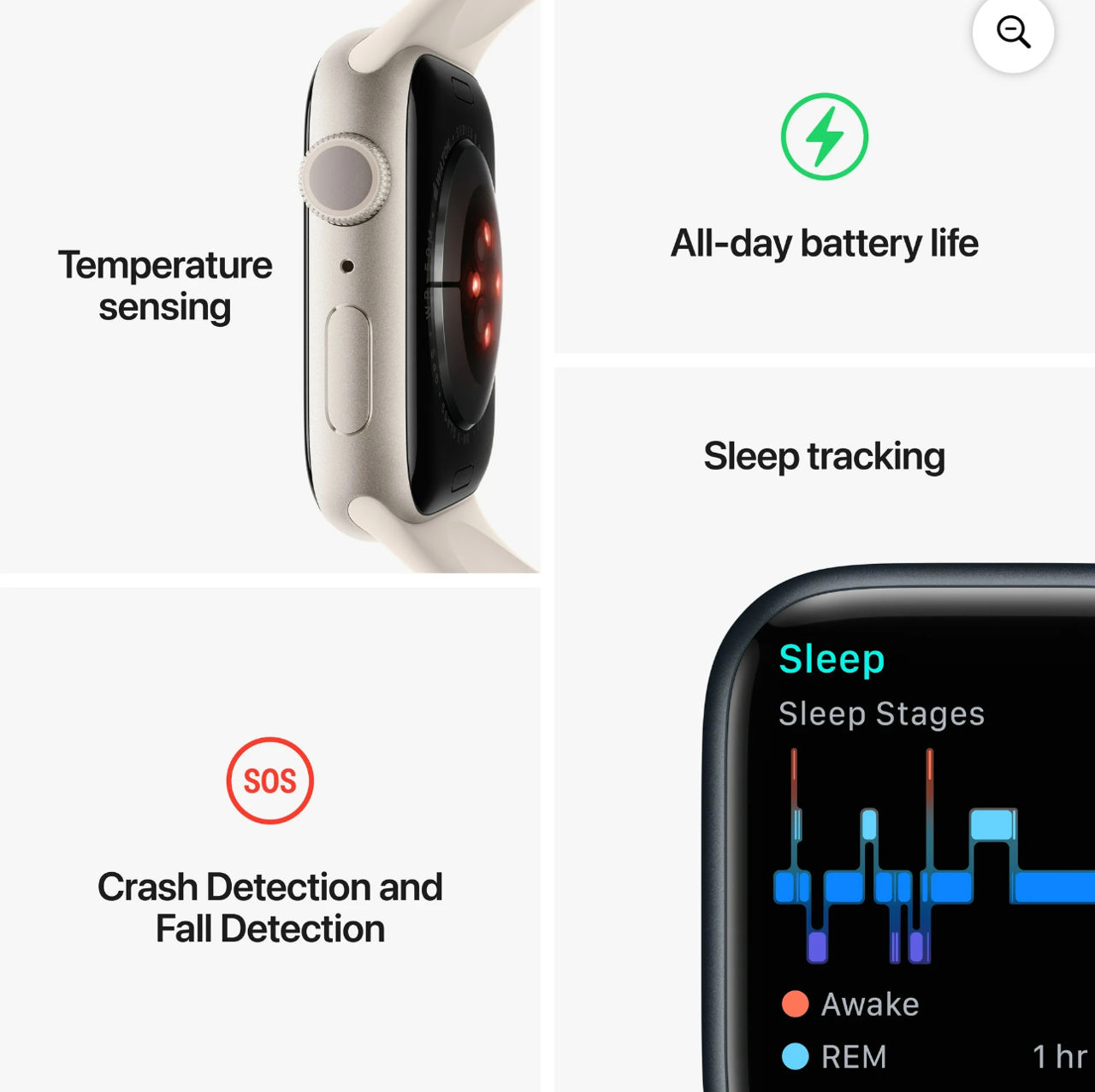 Apple Watch Series 8 GPS 45mm Silver Aluminum Case with White Sport Band foto 5