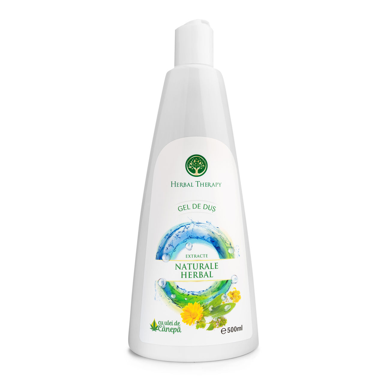 Gel de duș cu extracte Naturale Herbal + ulei de cânepă 500 ml foto 0