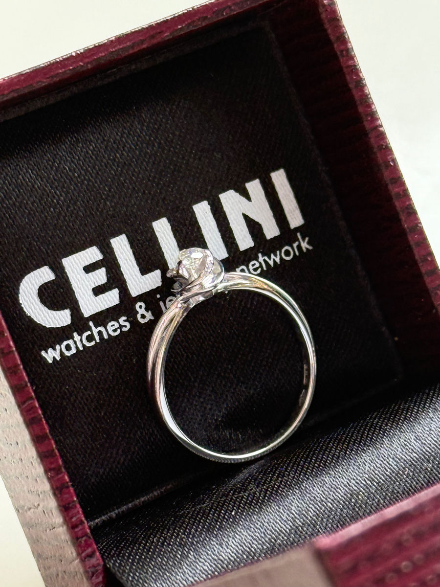 Inel aur alb, cu diamant, marca Cellini foto 3