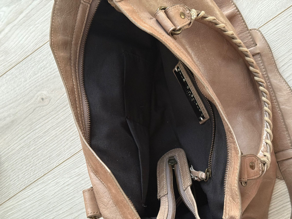 Balenciaga City Vintage Beige Leather Bag foto 8