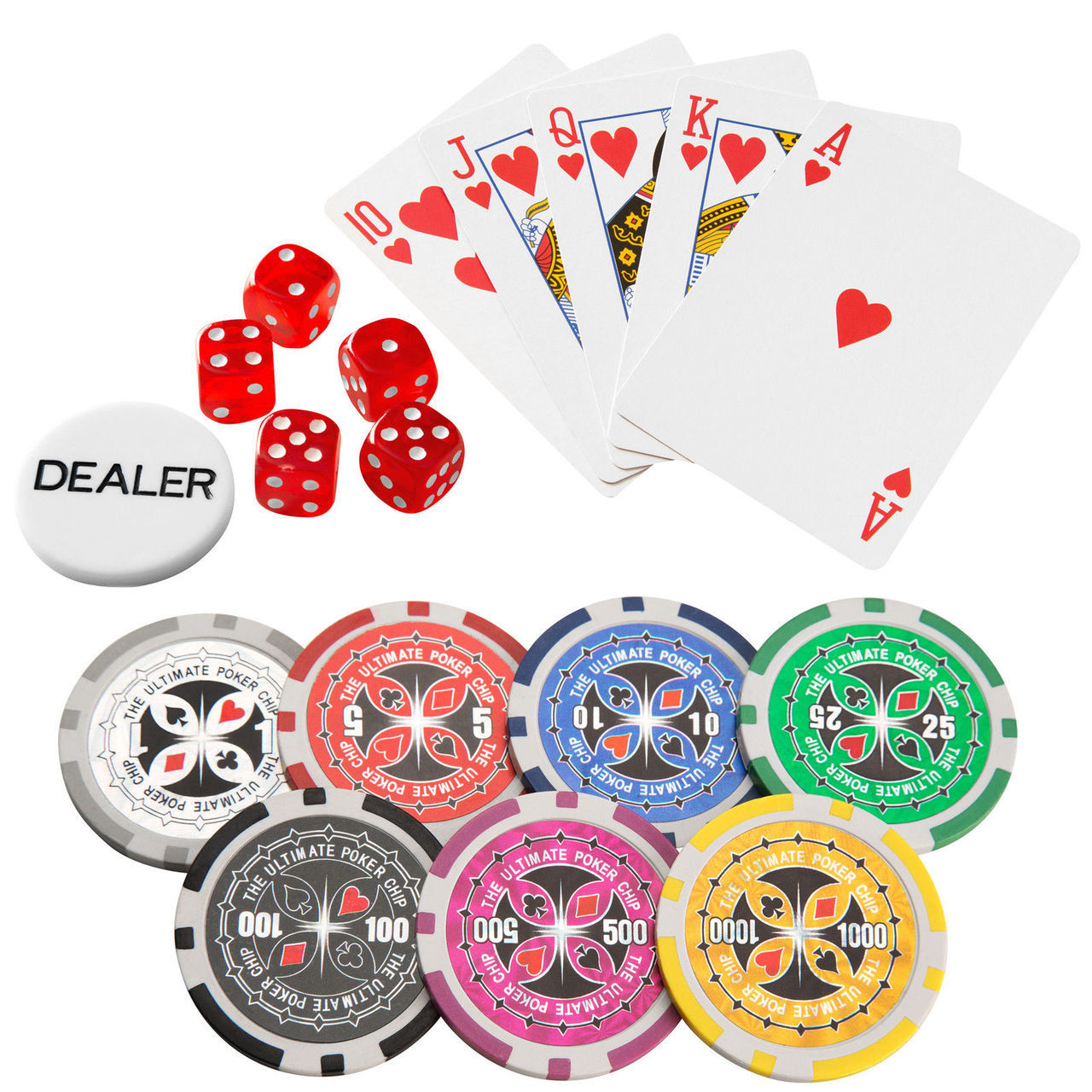 Покерный набор на 500 фишек. Poker Set de 500 cipuri.