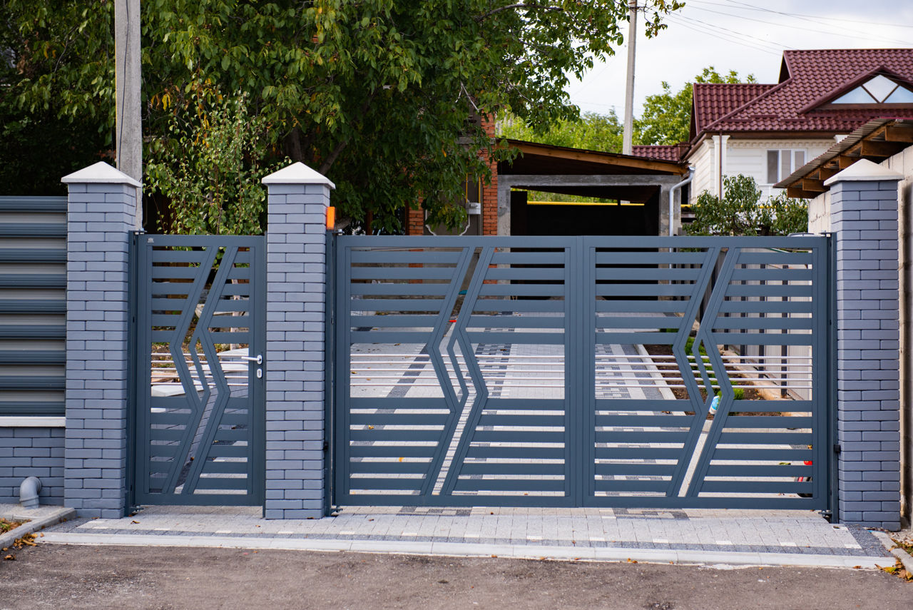 Gard modern din profil orizontal zincat 3D !!! foto 3